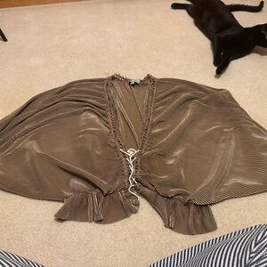 Brown Striped Kimono Cardigan